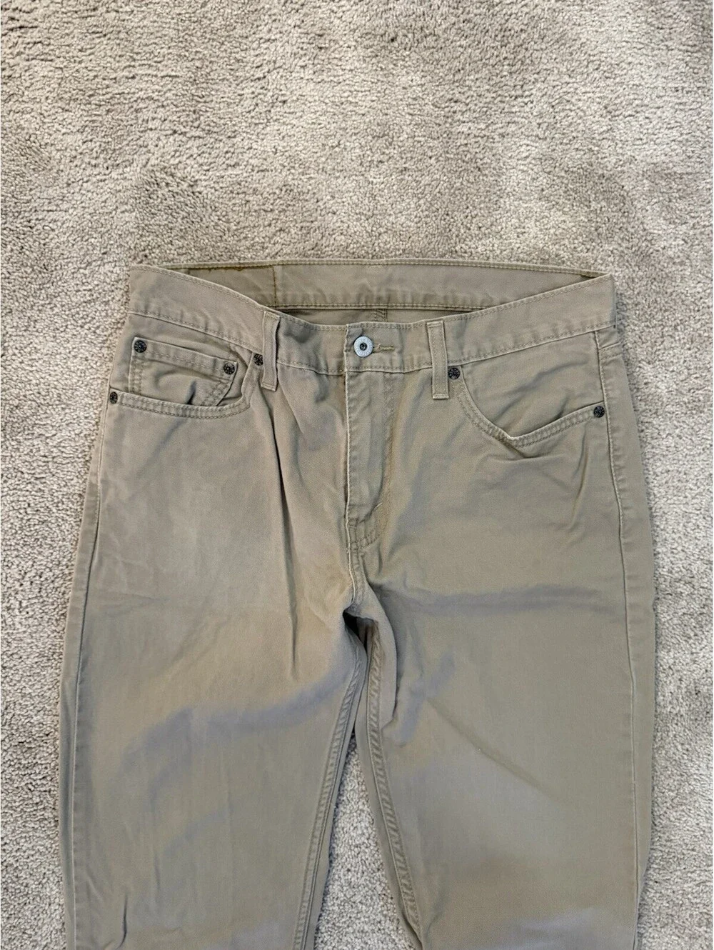 Levi’s 511 Men’s Slim Fit Pants W33 L34 Khaki Tan Stretch 5-Pocket